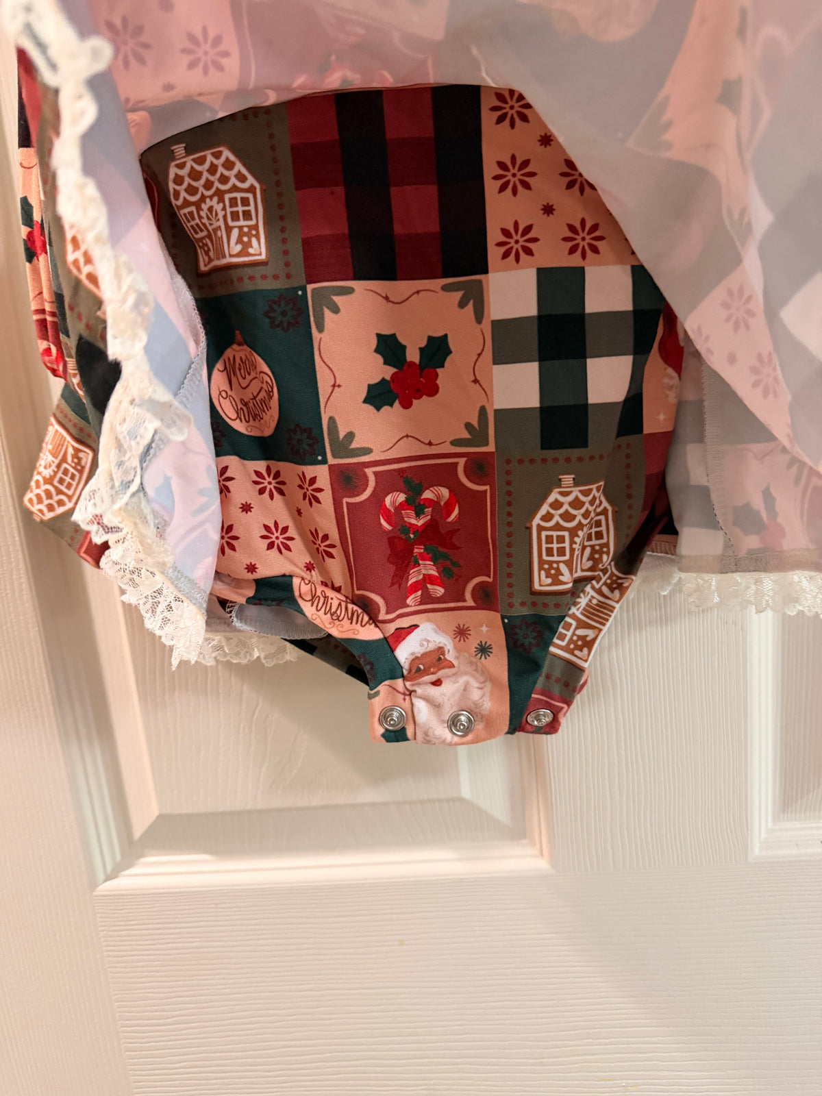3t Santa patchwork Brielle w/snaps