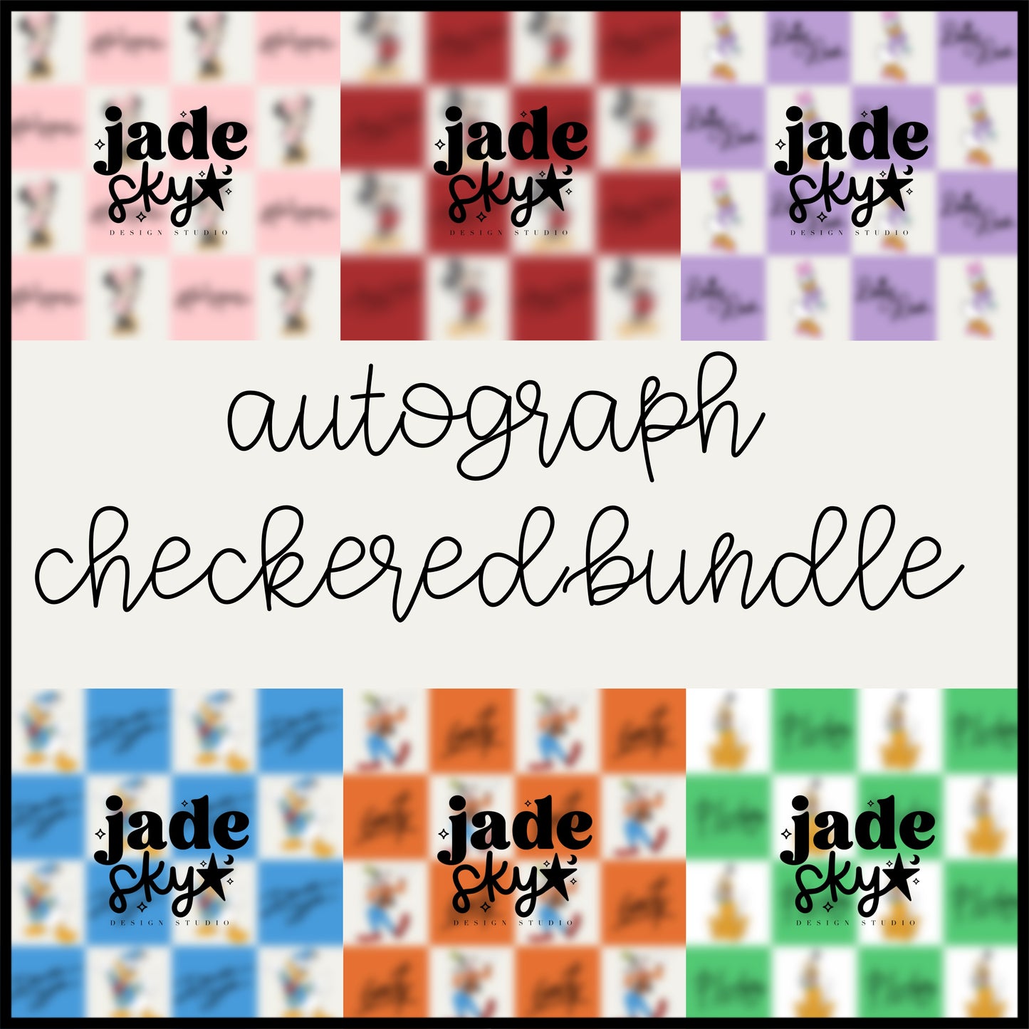 Clubhouse Autographs Checkered BUNDLE of 6