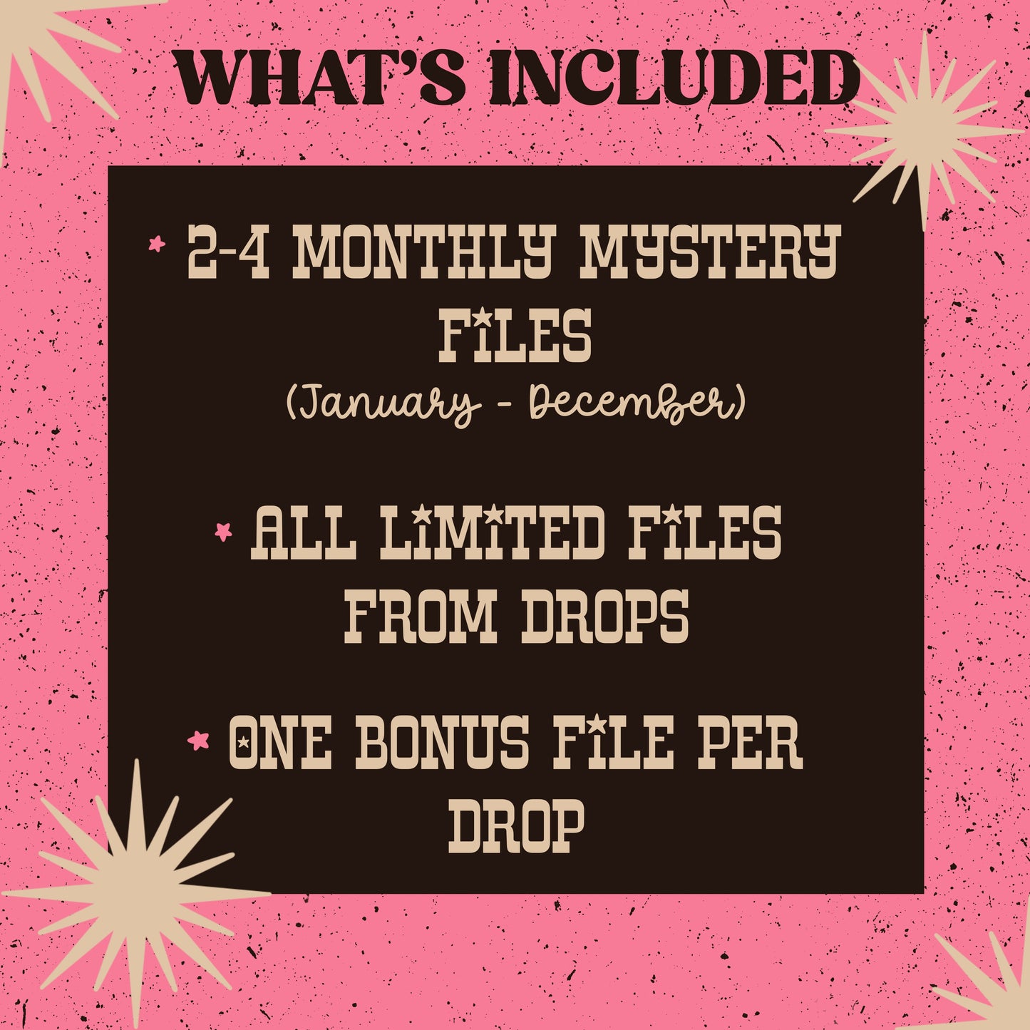 2025 LIMITED FILES/MONTHLY MYSTERY FILES