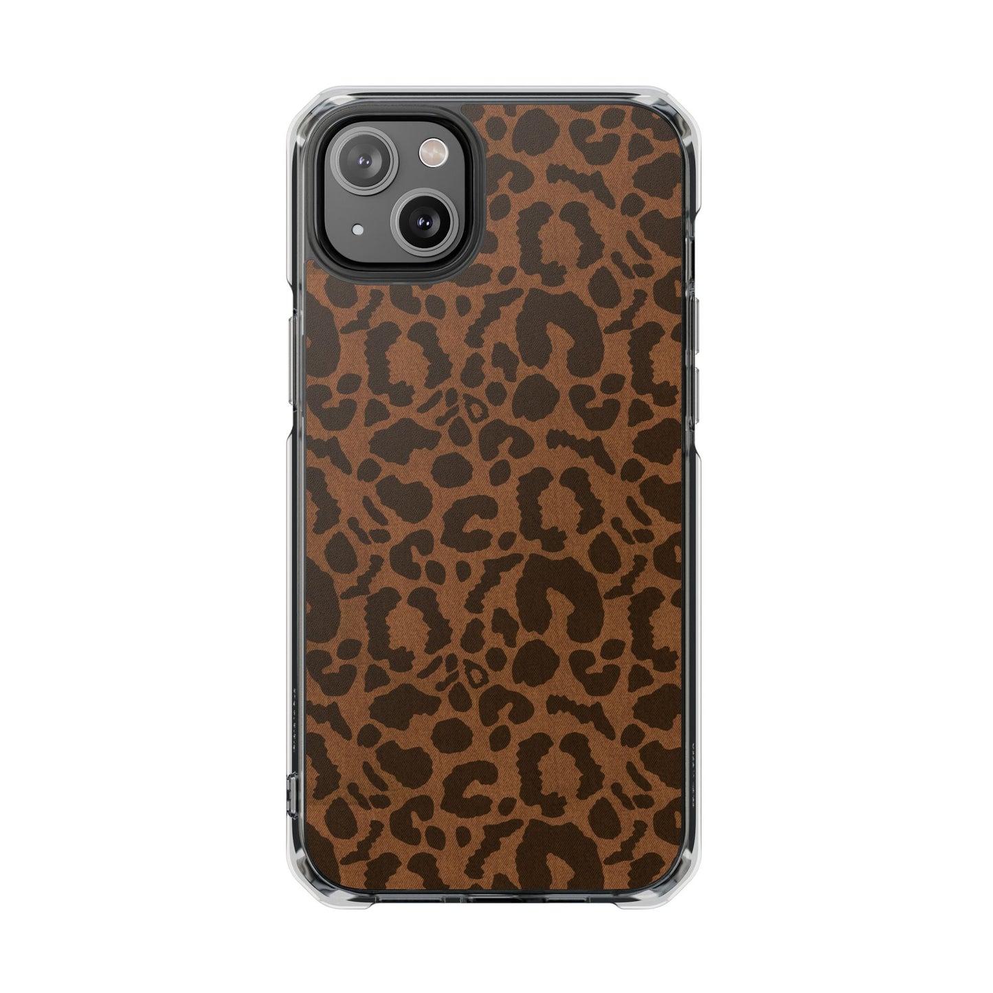 Cheetah Denim Magnetic Clear Impact Case