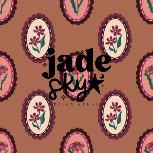 Fall floral frames (brown)
