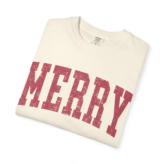 Merry Distressed Comfort Colors Tee