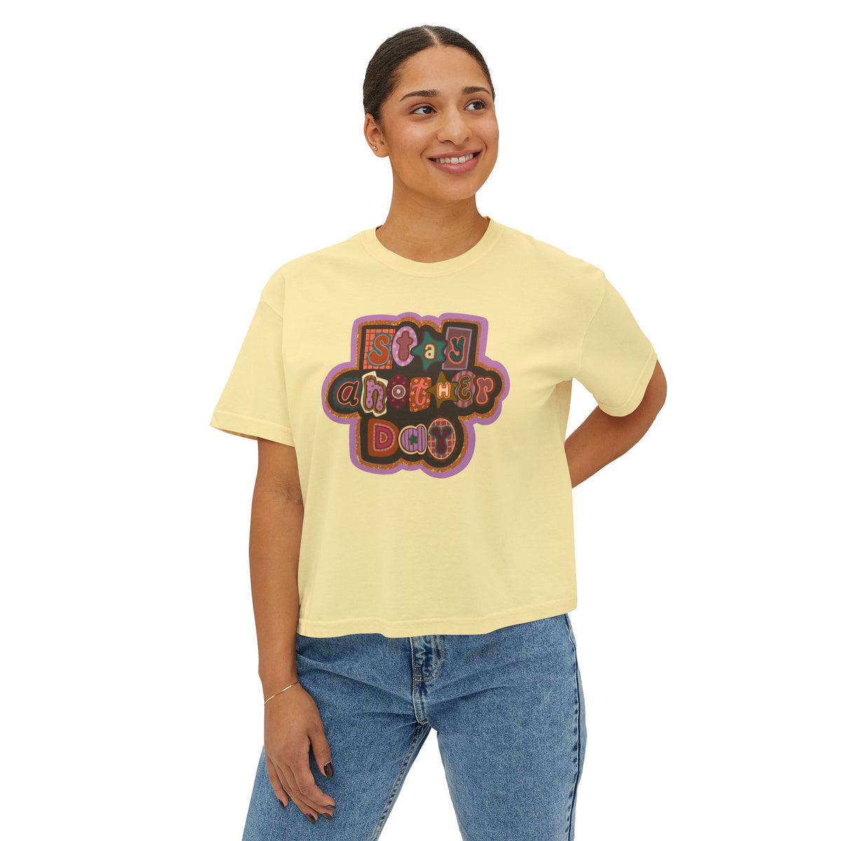 Stay Another Day Comfort Colors Boxy Tee