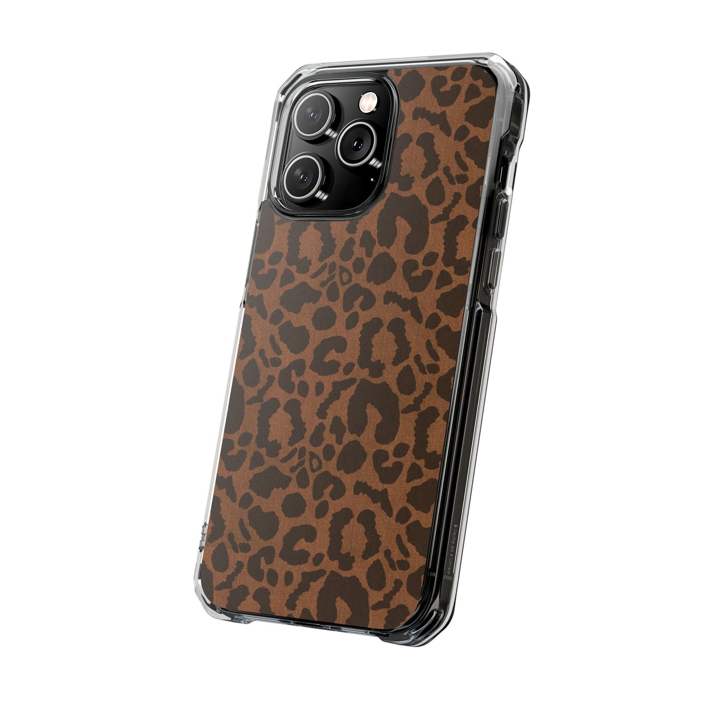 Cheetah Denim Magnetic Clear Impact Case