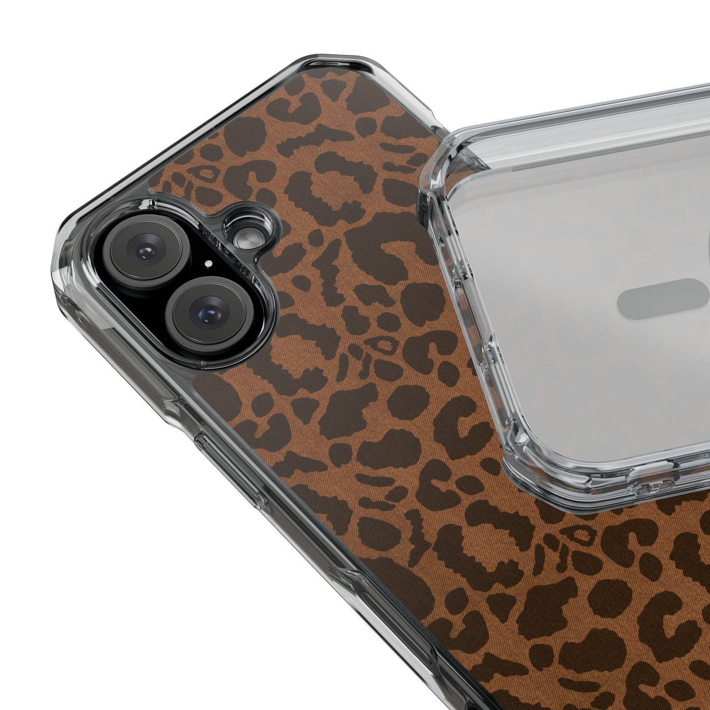 Cheetah Denim Magnetic Clear Impact Case