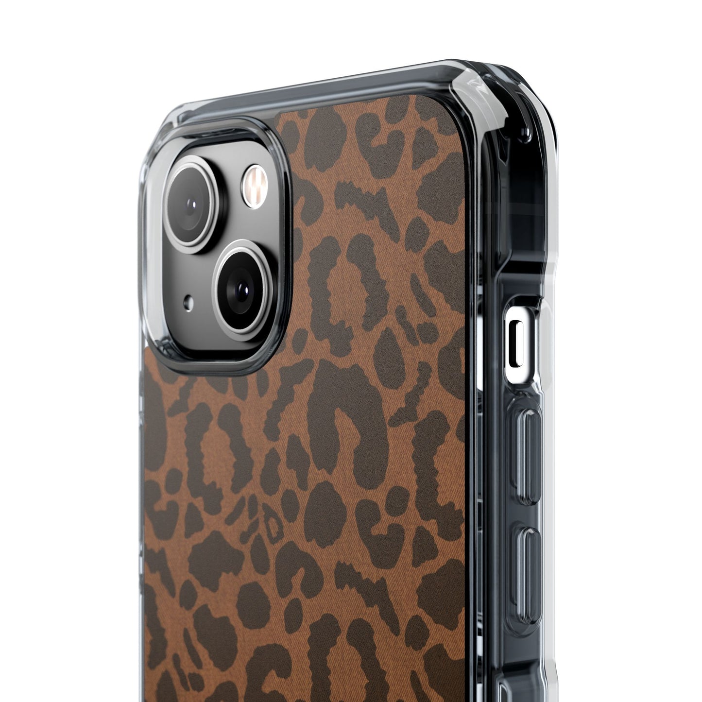 Cheetah Denim Magnetic Clear Impact Case