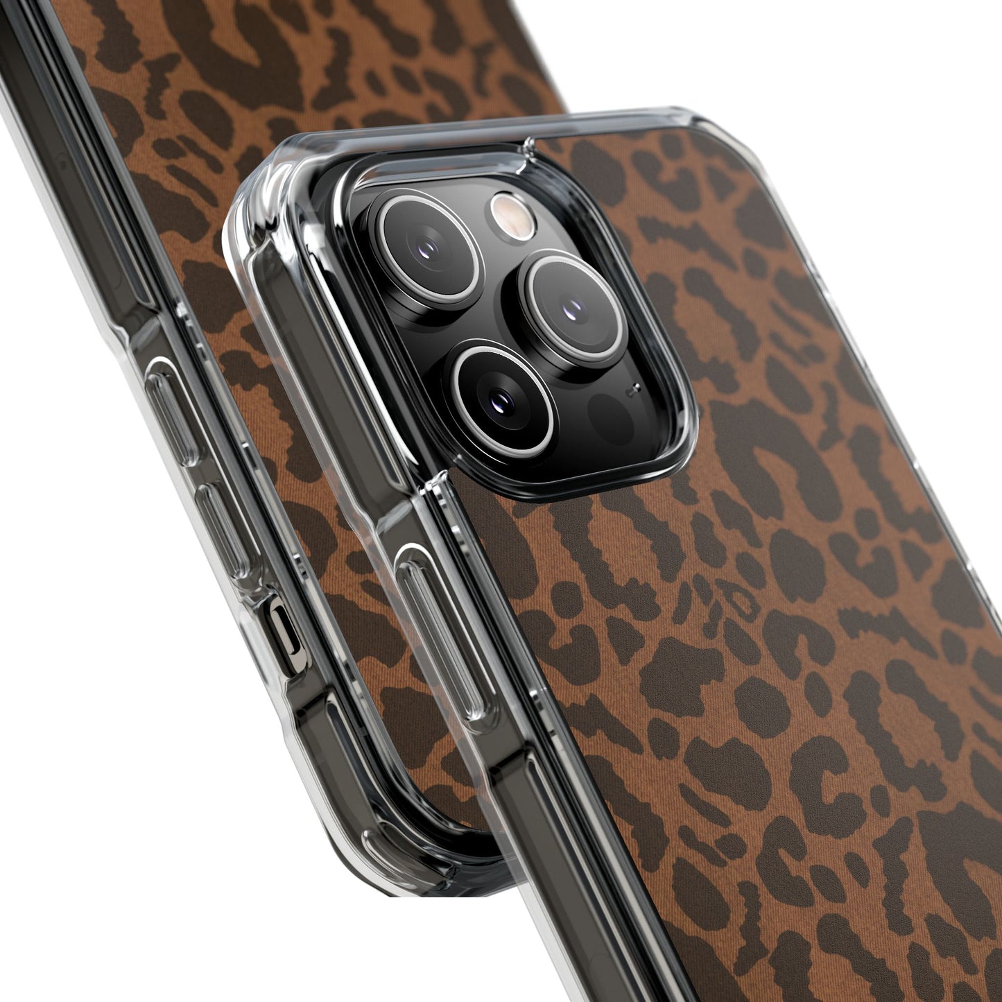 Cheetah Denim Magnetic Clear Impact Case