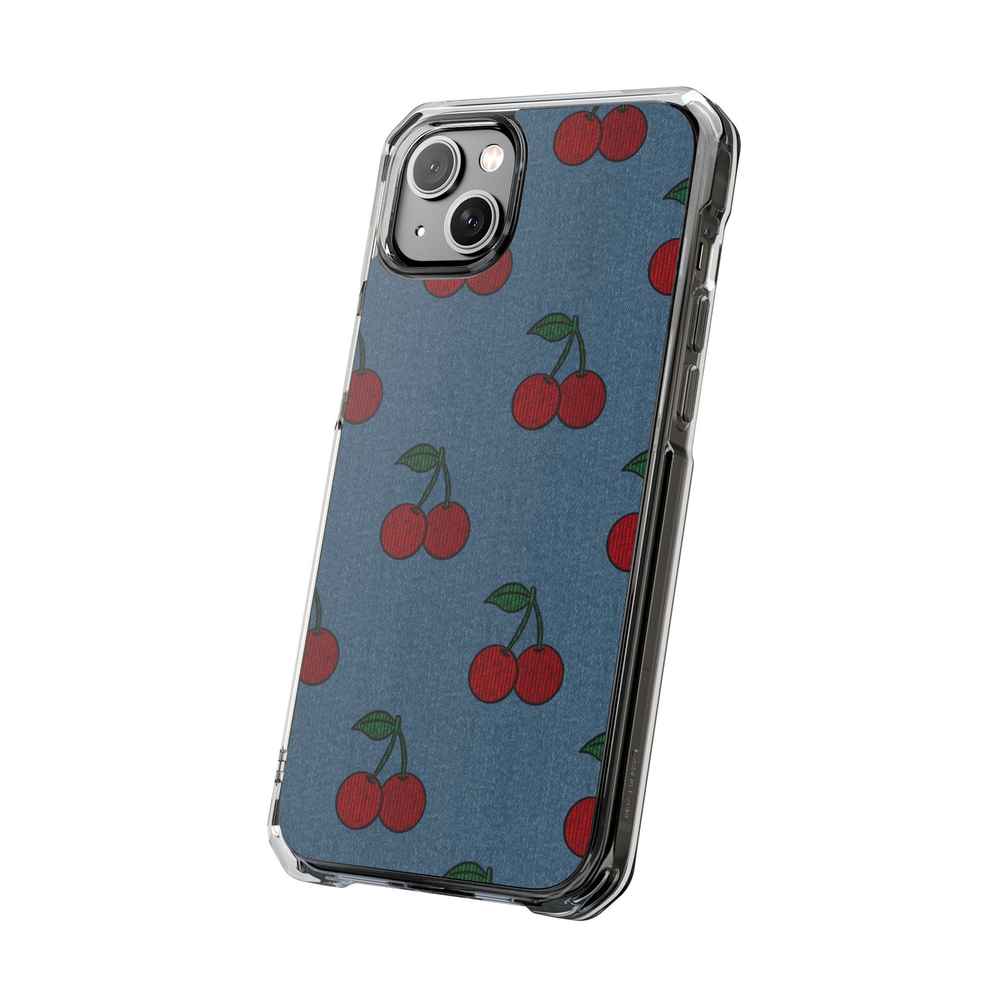 Cherry Denim Magnetic Clear Impact Case