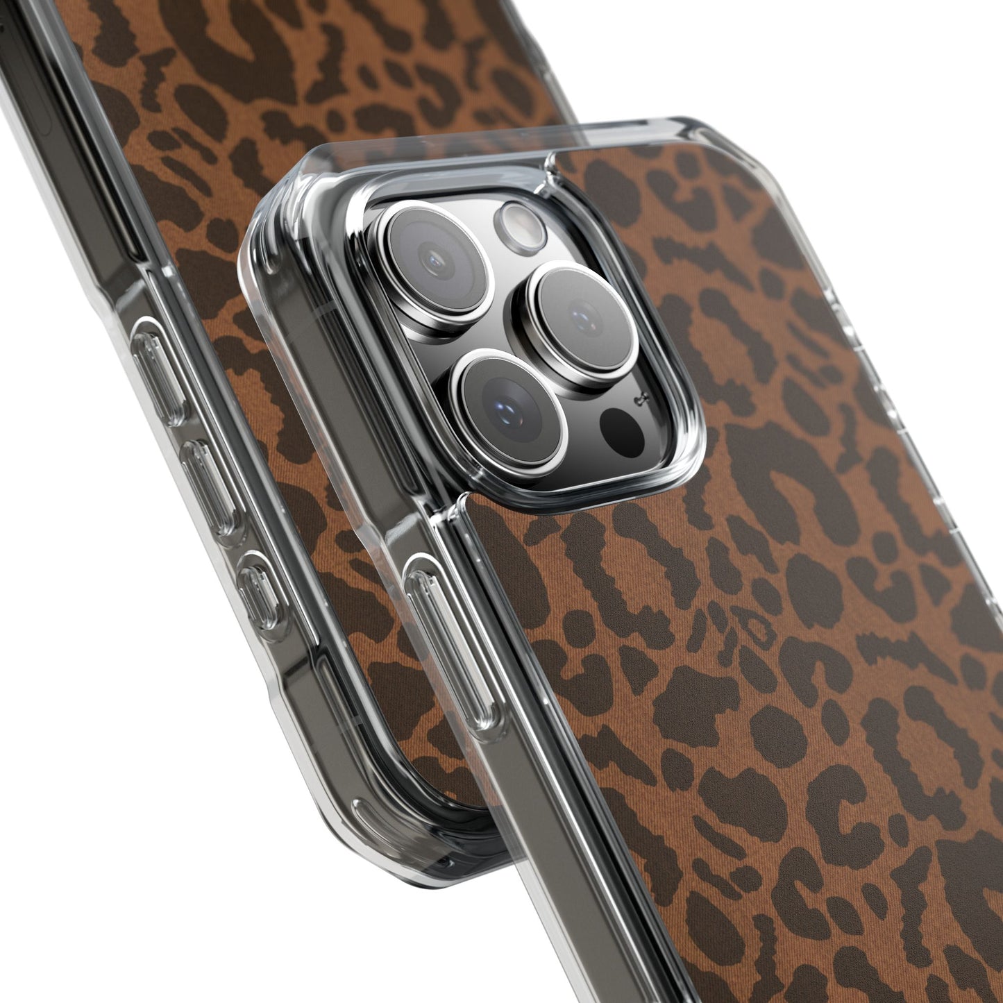 Cheetah Denim Magnetic Clear Impact Case