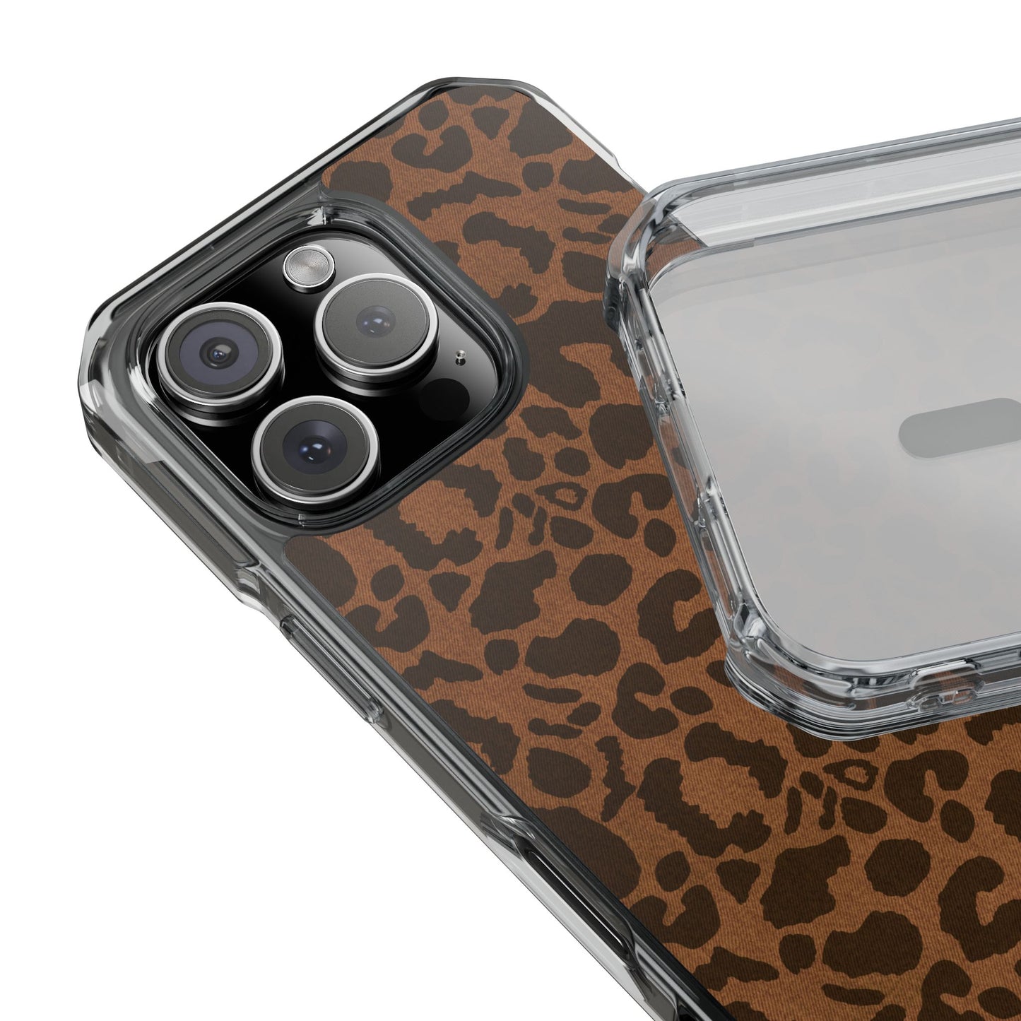 Cheetah Denim Magnetic Clear Impact Case