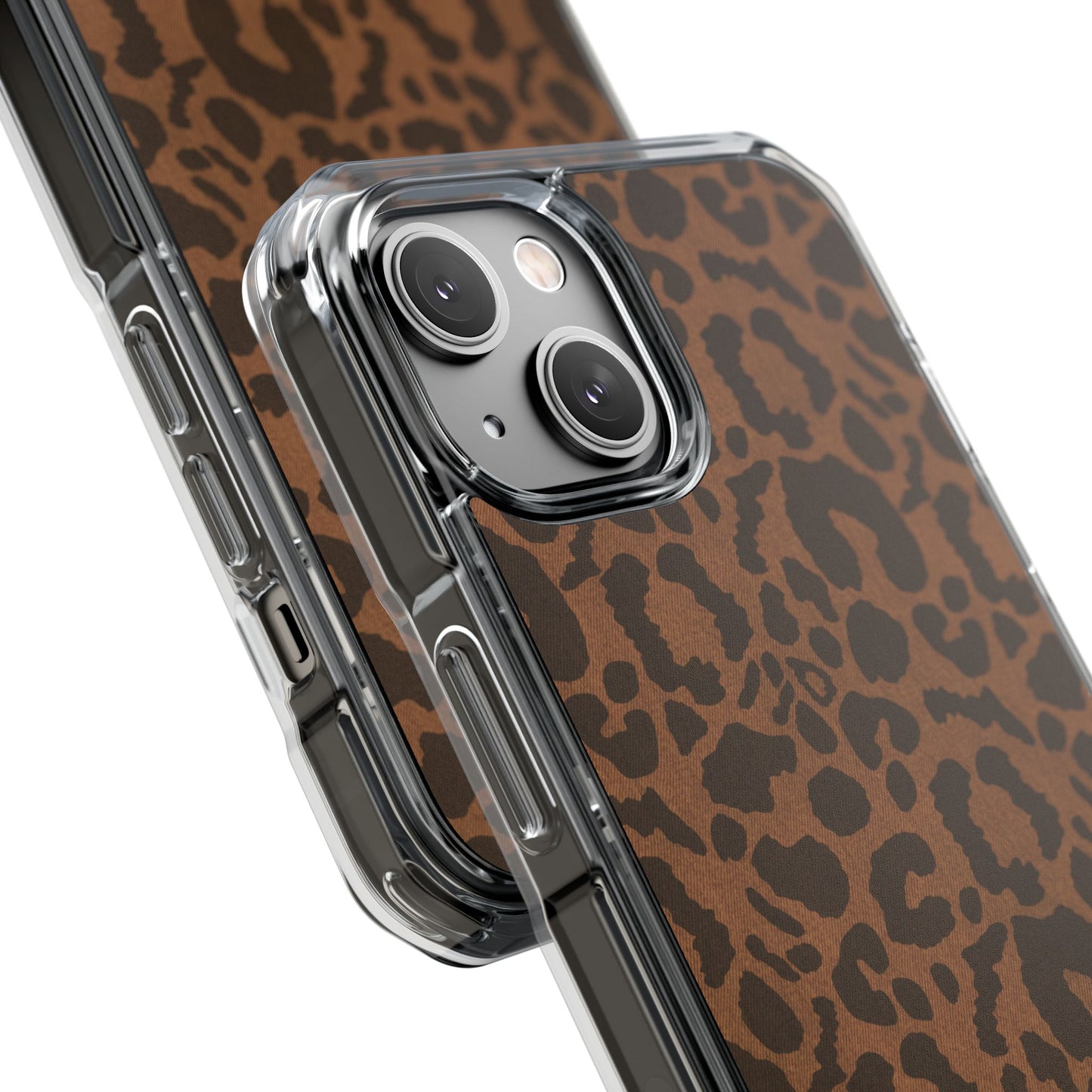 Cheetah Denim Magnetic Clear Impact Case