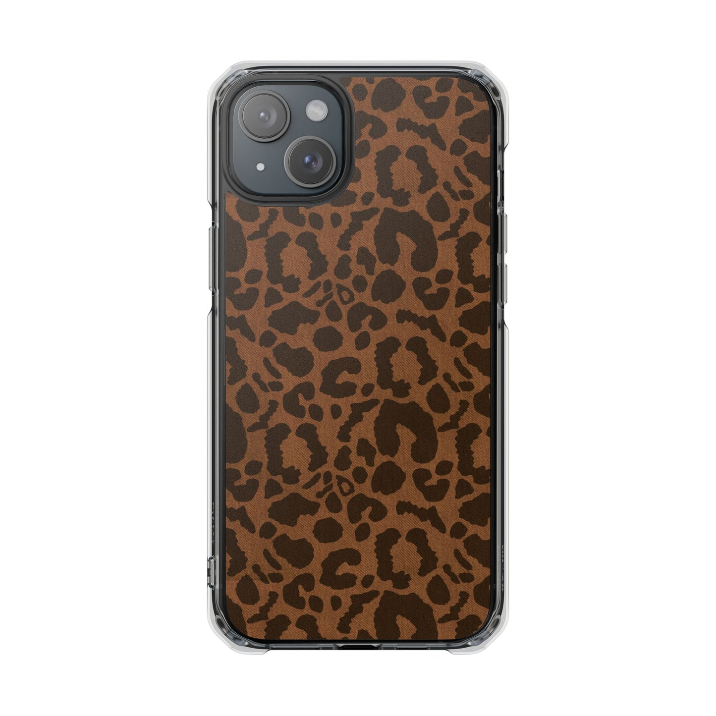 Cheetah Denim Magnetic Clear Impact Case