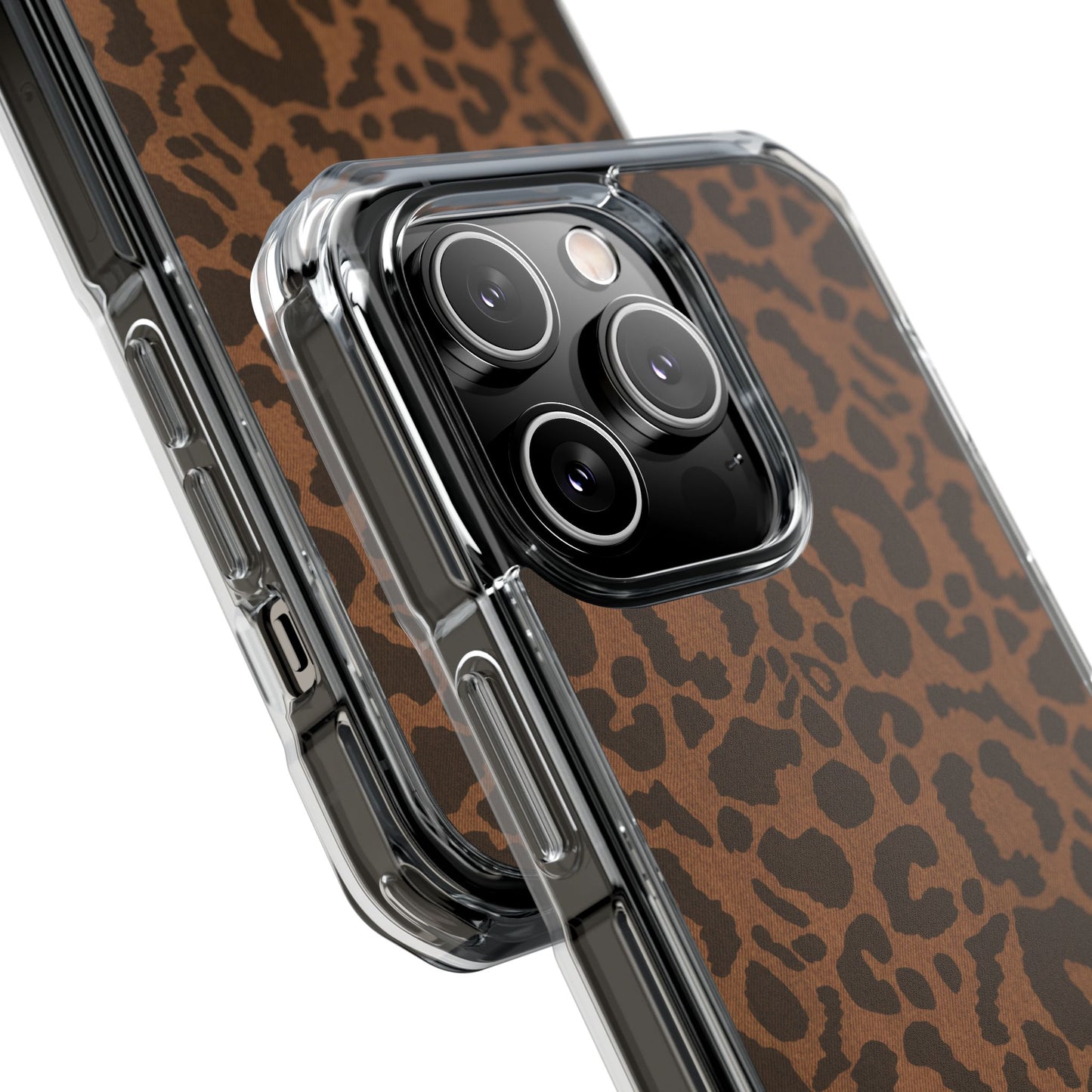 Cheetah Denim Magnetic Clear Impact Case