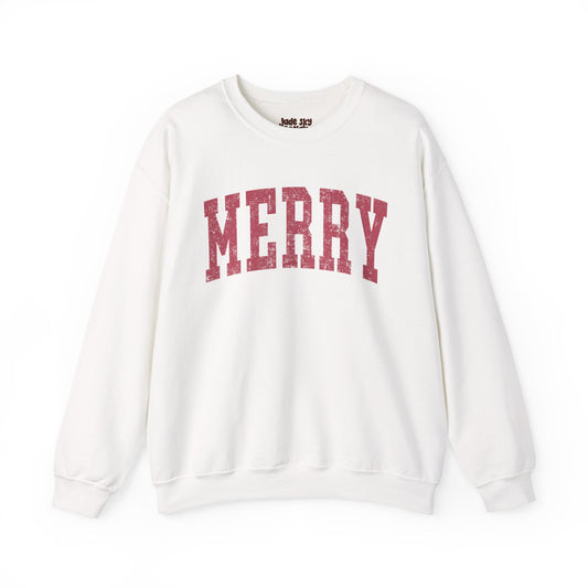 Merry Crewneck Sweatshirt (Red Lettering)