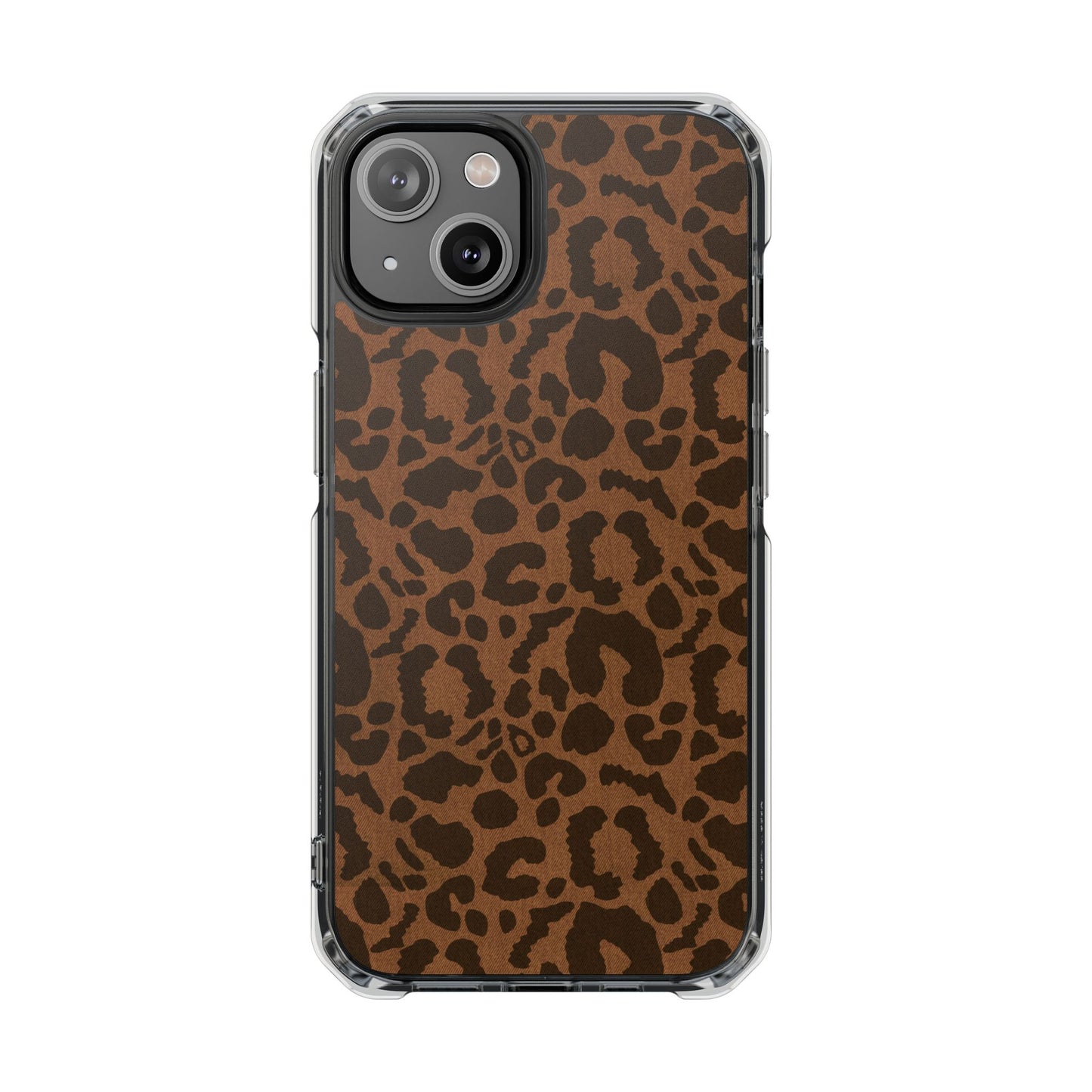 Cheetah Denim Magnetic Clear Impact Case