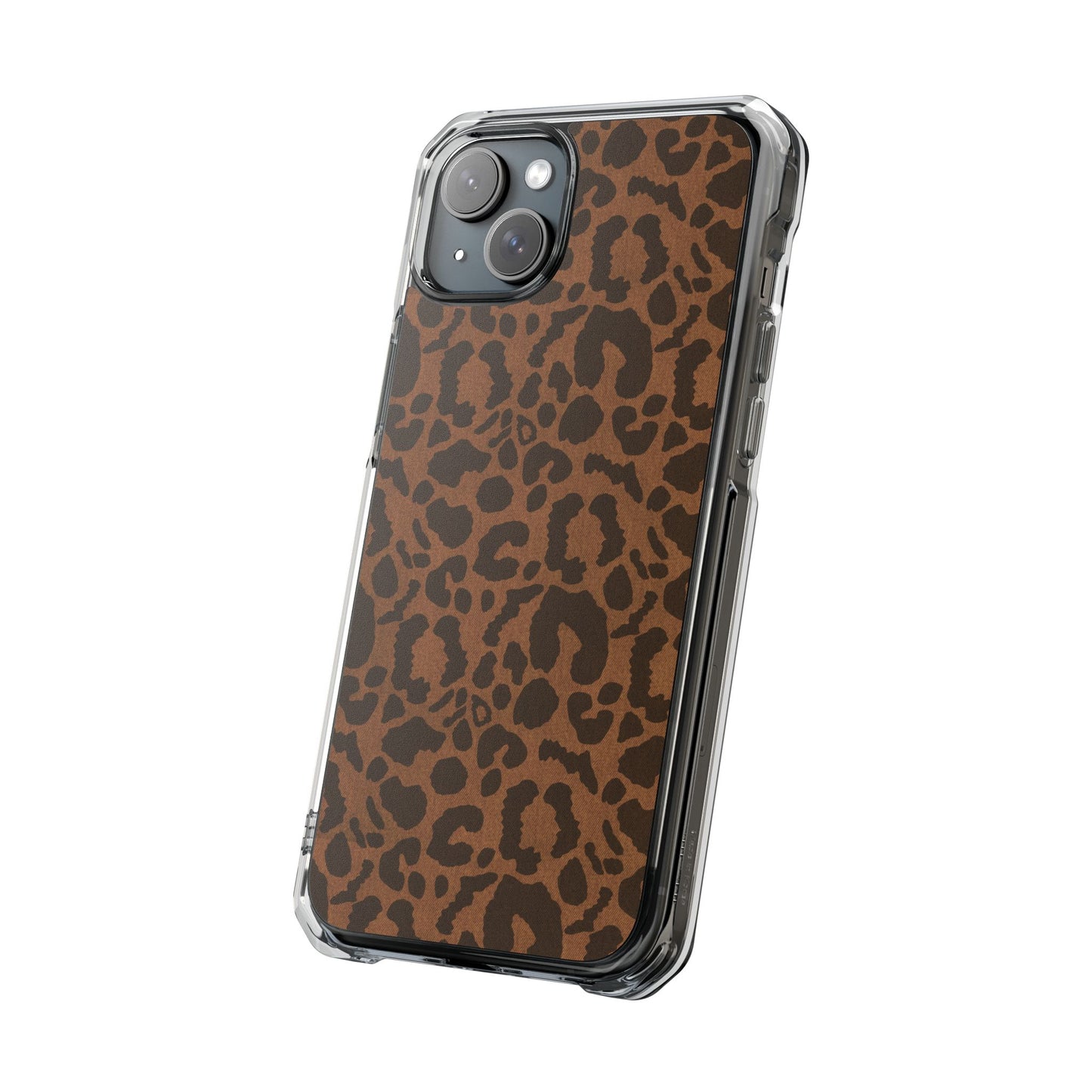 Cheetah Denim Magnetic Clear Impact Case