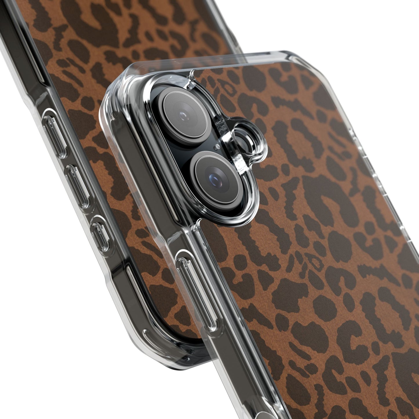 Cheetah Denim Magnetic Clear Impact Case