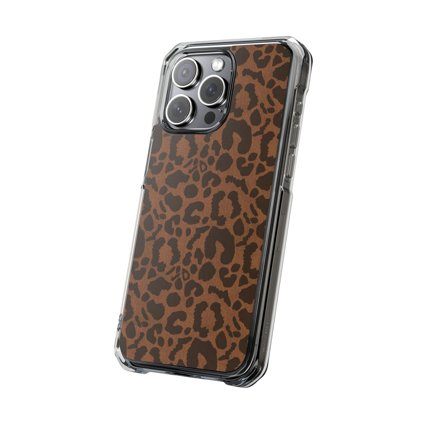 Cheetah Denim Magnetic Clear Impact Case