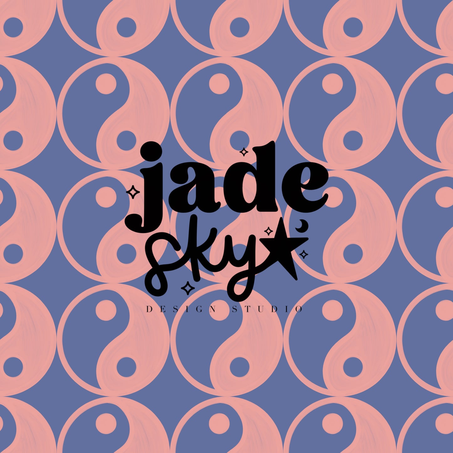 Pink/Perriwinkle Checkered + Yin yang Duo