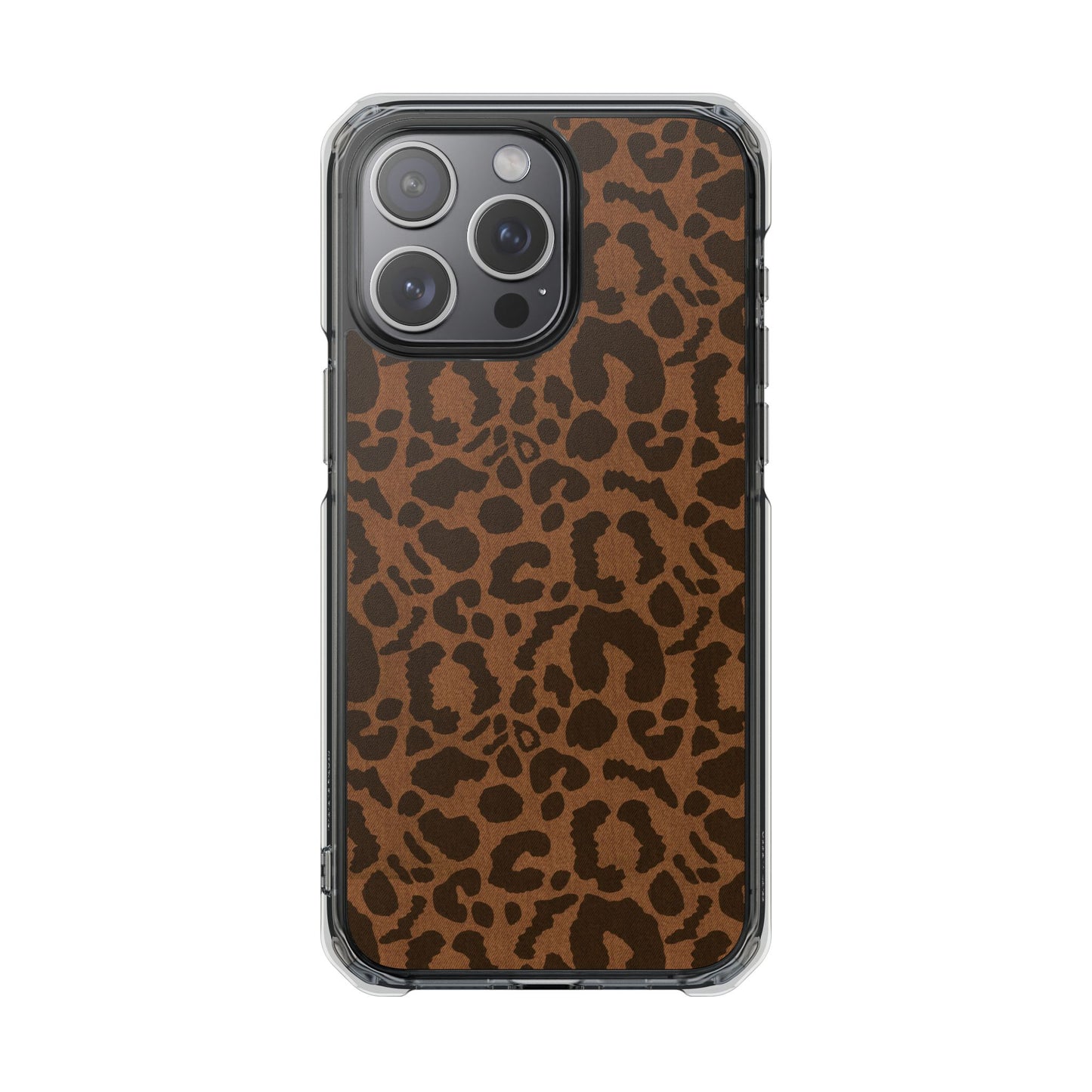 Cheetah Denim Magnetic Clear Impact Case