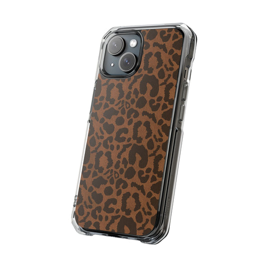 Cheetah Denim Magnetic Clear Impact Case