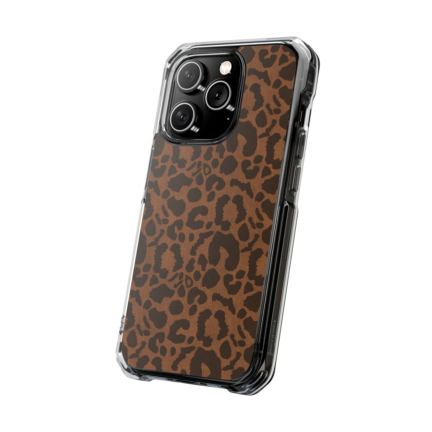 Cheetah Denim Magnetic Clear Impact Case