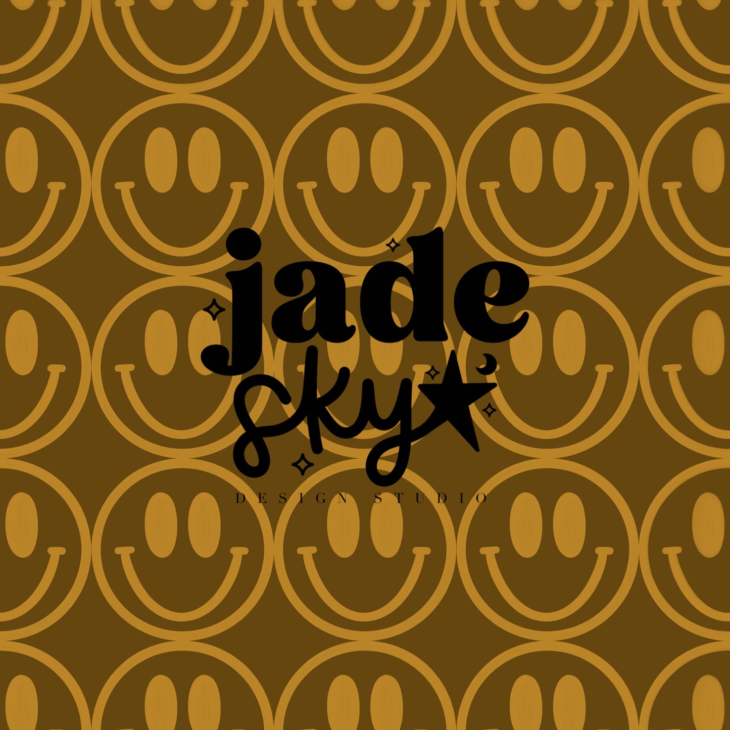 Gold/Brass stripes + smiley duo