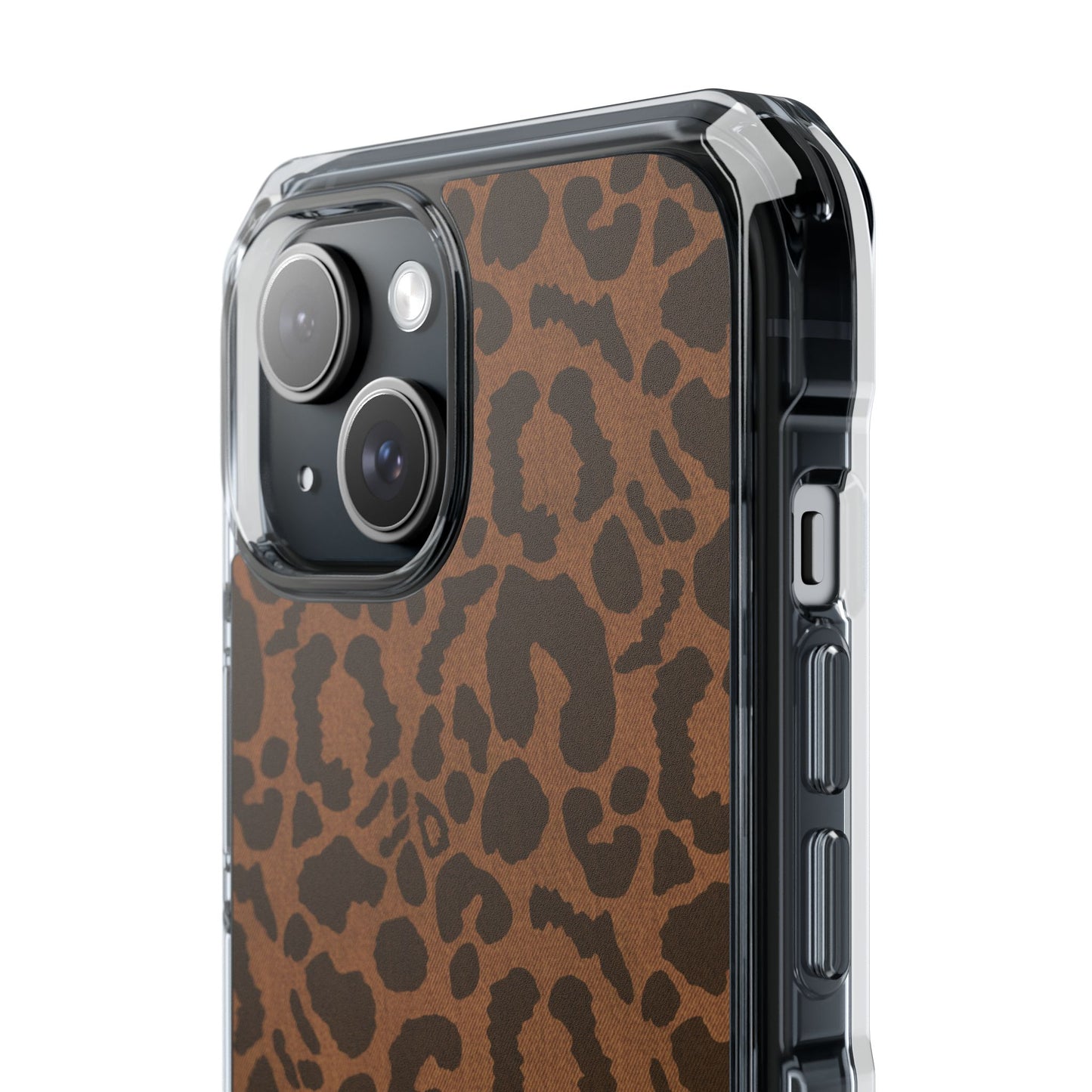 Cheetah Denim Magnetic Clear Impact Case