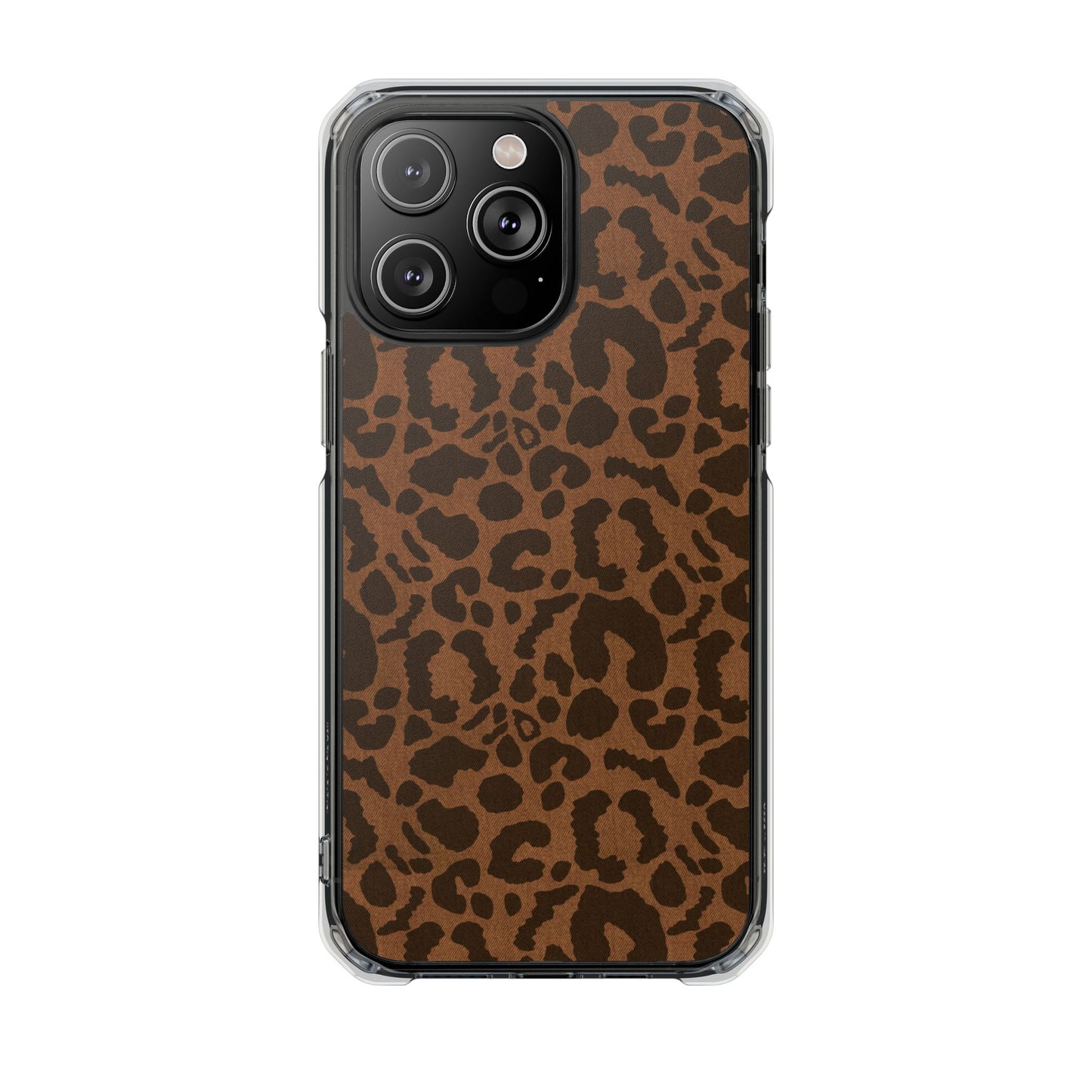 Cheetah Denim Magnetic Clear Impact Case