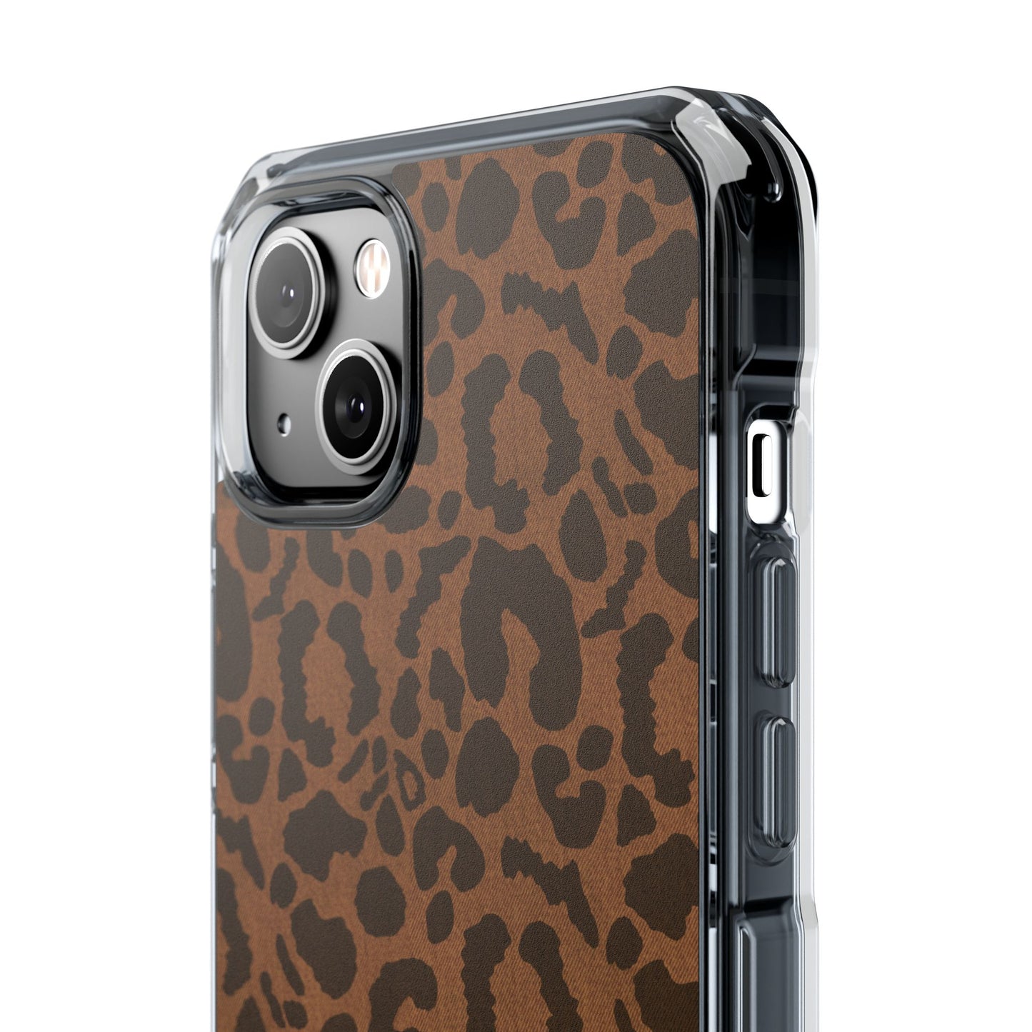 Cheetah Denim Magnetic Clear Impact Case