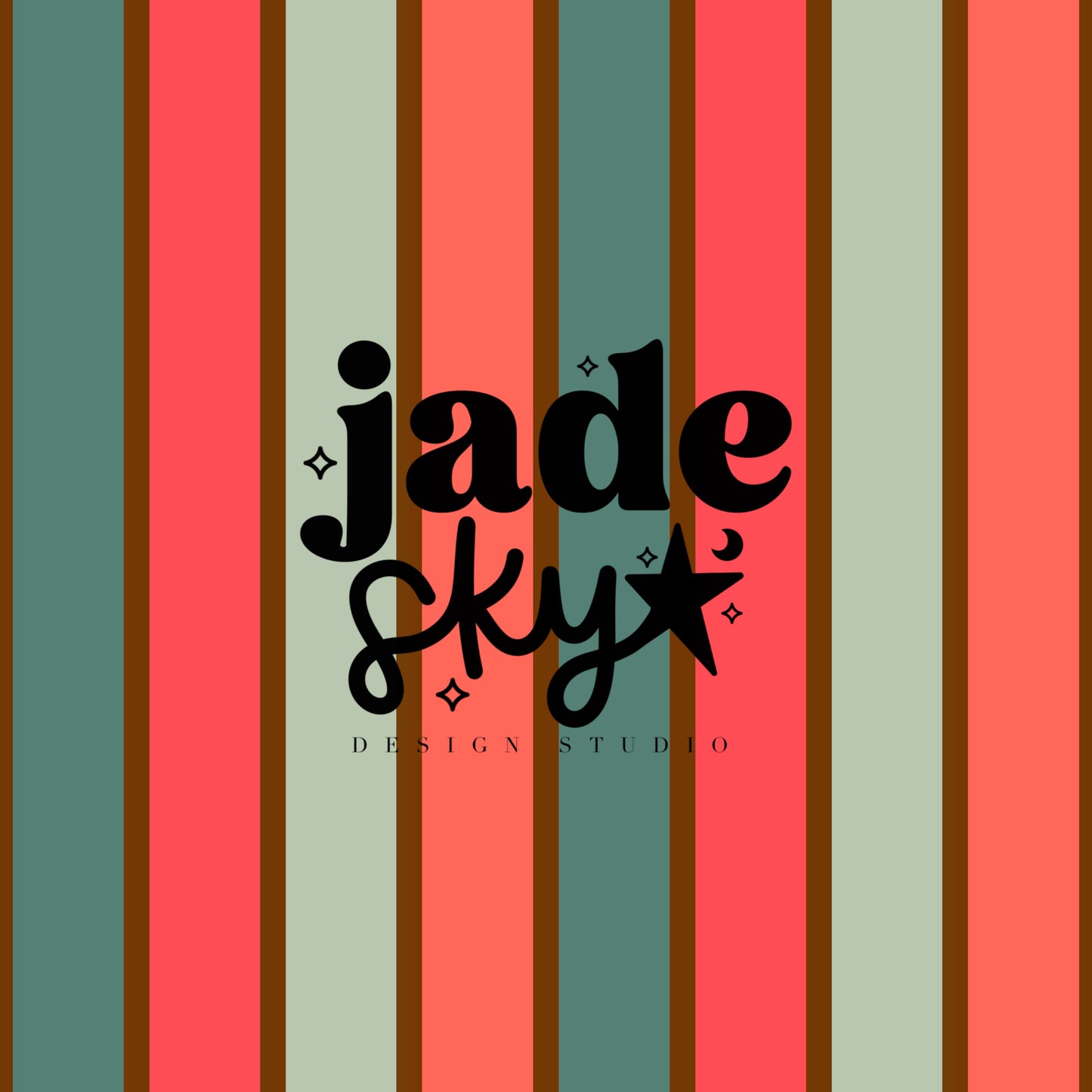 Flower doodles (retro vibe) stripes