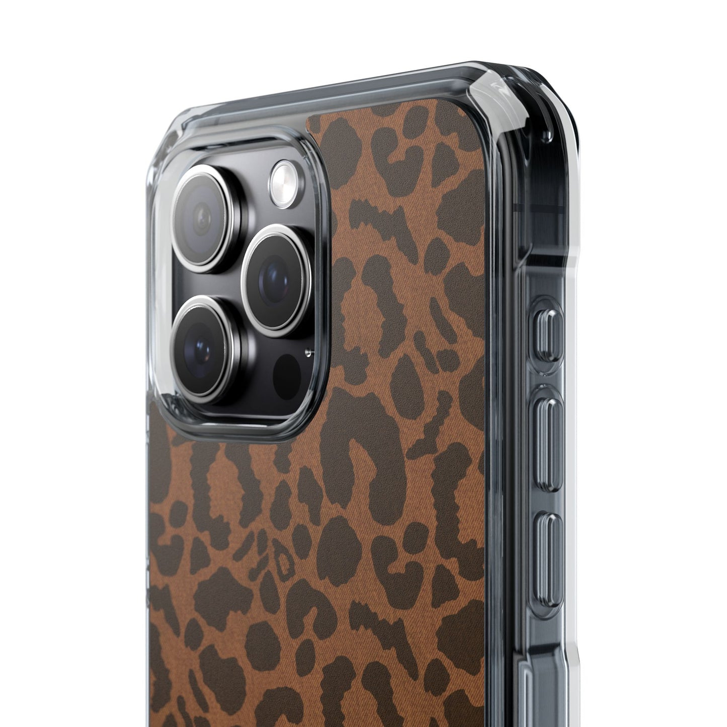 Cheetah Denim Magnetic Clear Impact Case