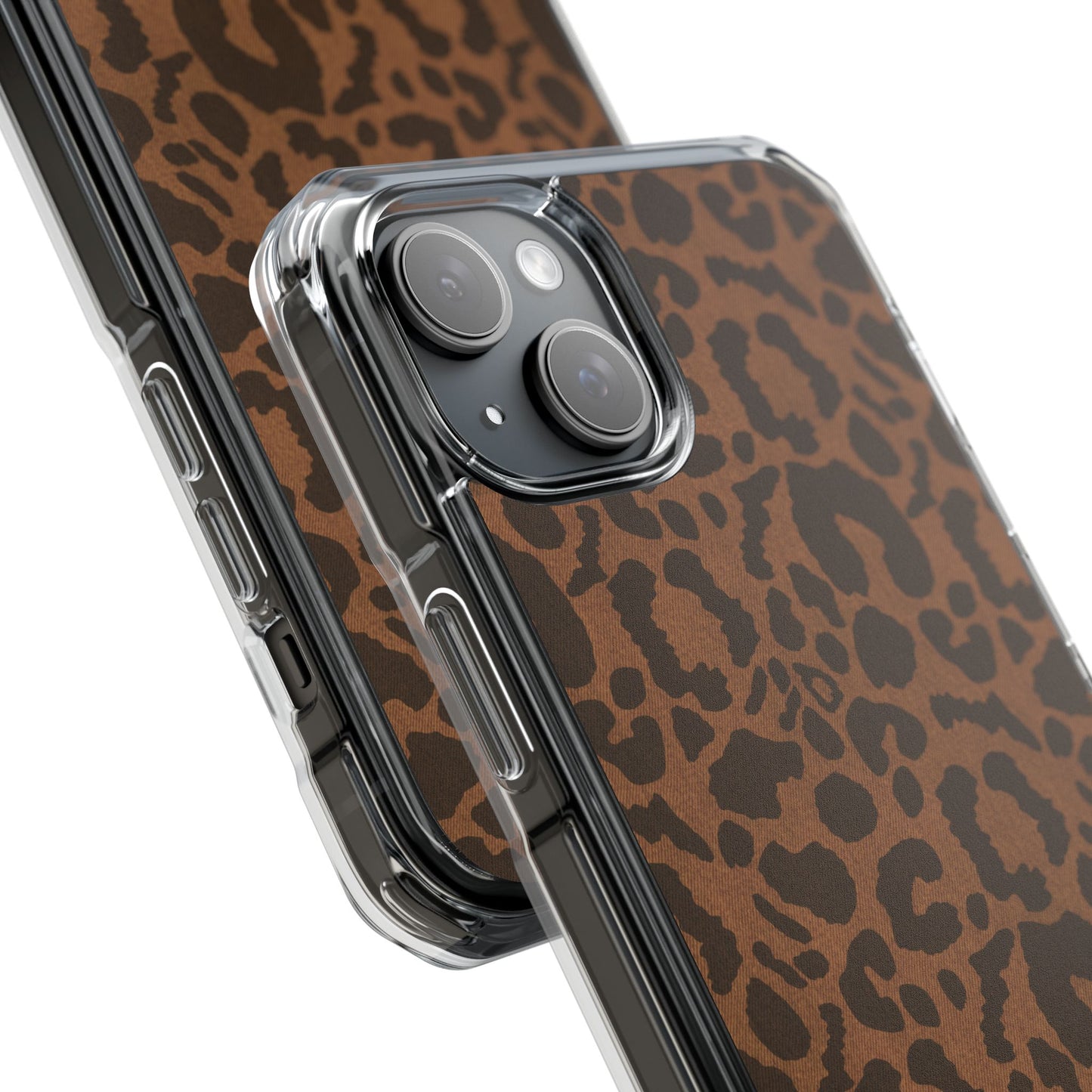 Cheetah Denim Magnetic Clear Impact Case