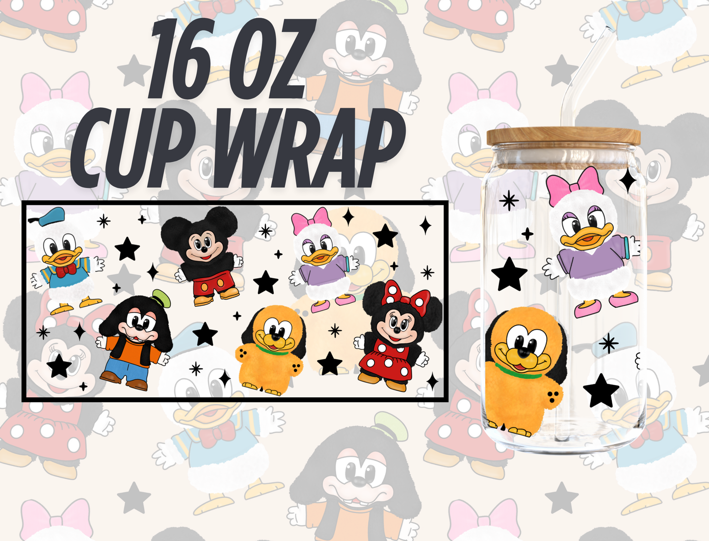 Magical Trinkets Friends 16 oz cup wrap