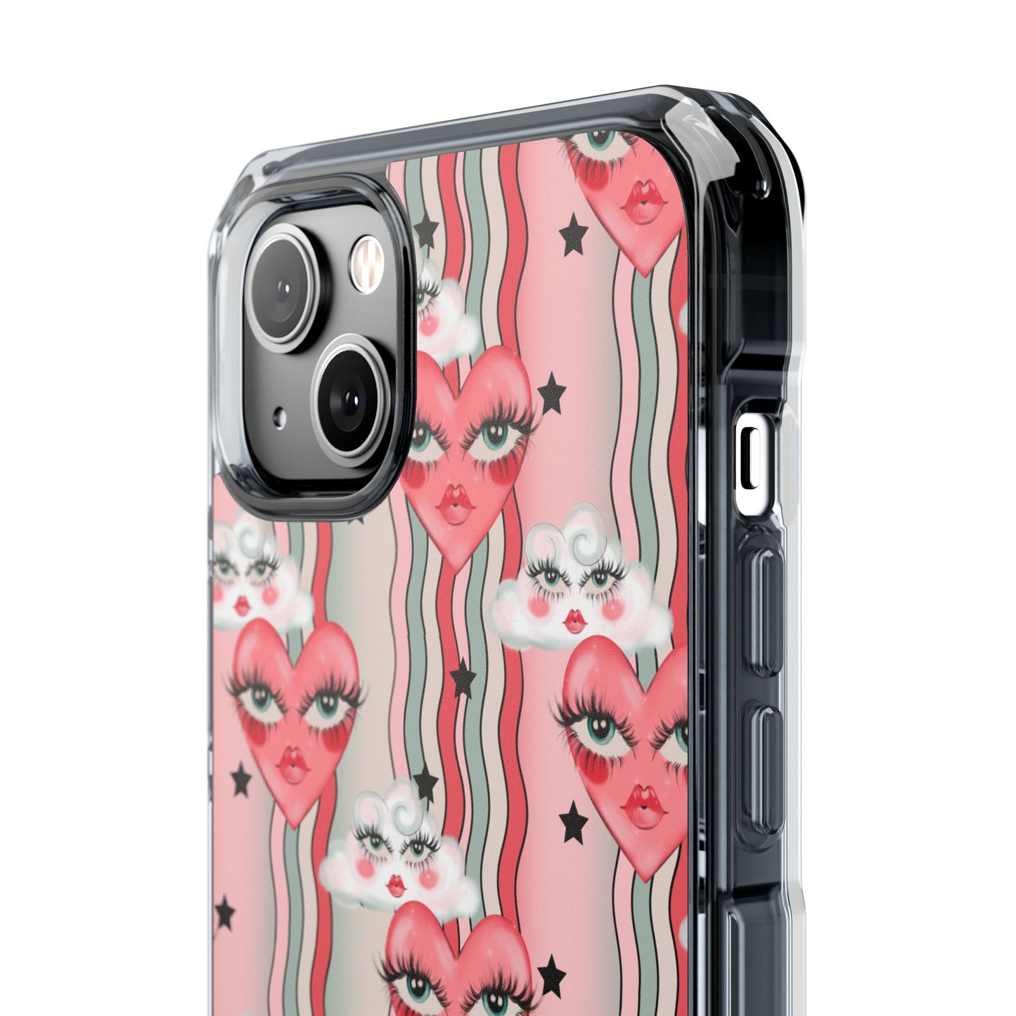 Whimsical Hearts and Clouds Magnetic Clear Impact Case