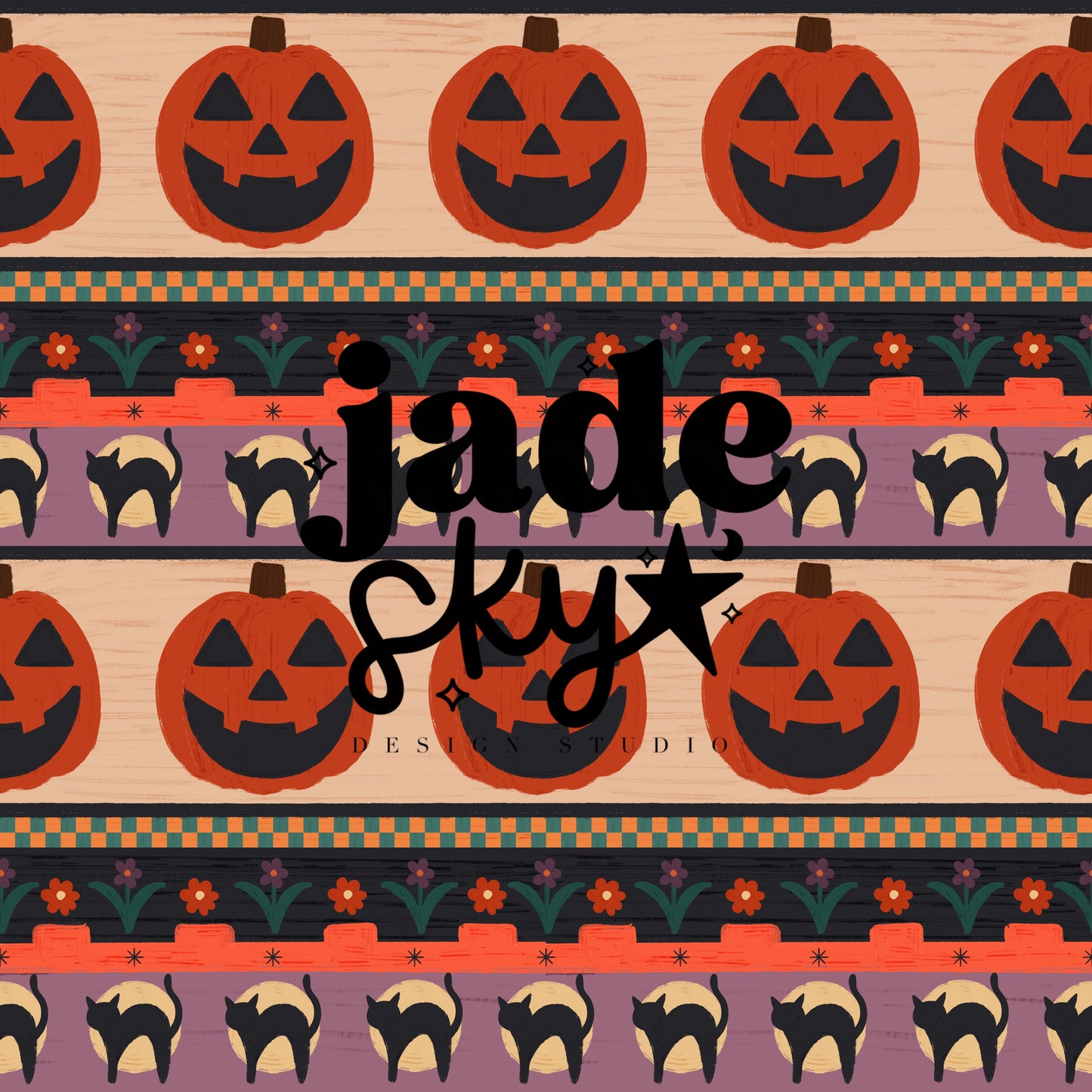 Vintage Halloween Stripes