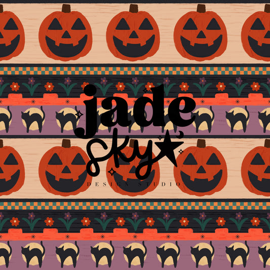 Vintage Halloween Stripes