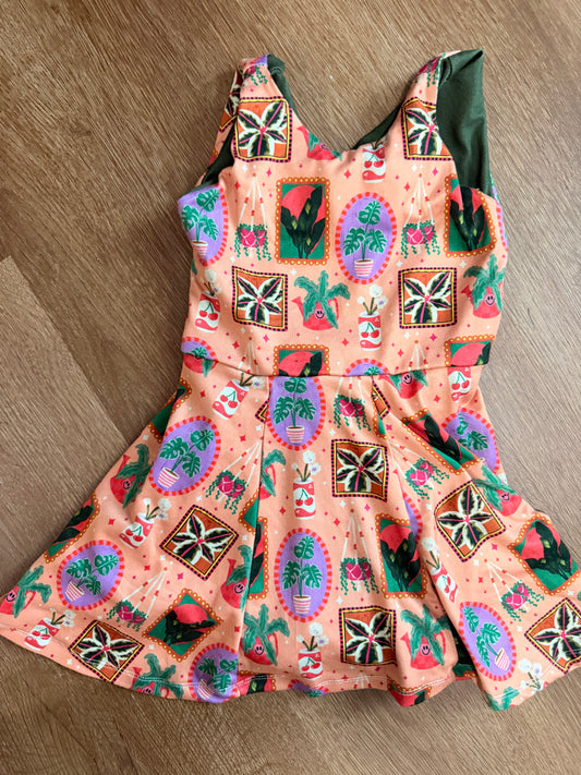 5t plant dress w/built in shorts