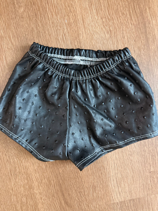 2t ooak pleather shorts