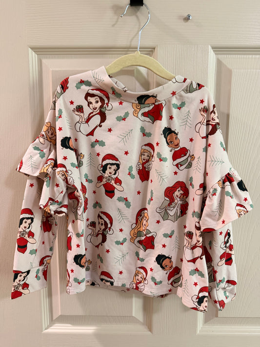 5t Christmas Princess ruffle dolman