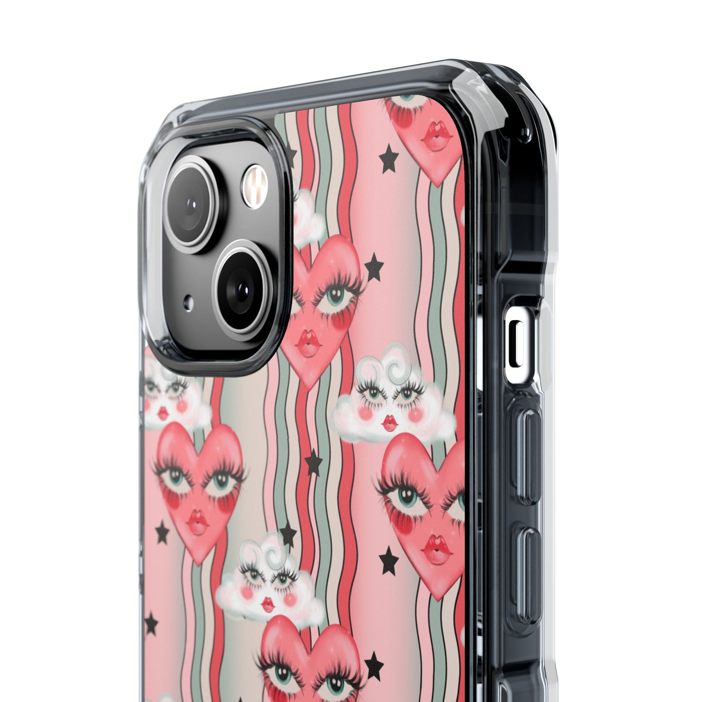 Whimsical Hearts and Clouds Magnetic Clear Impact Case