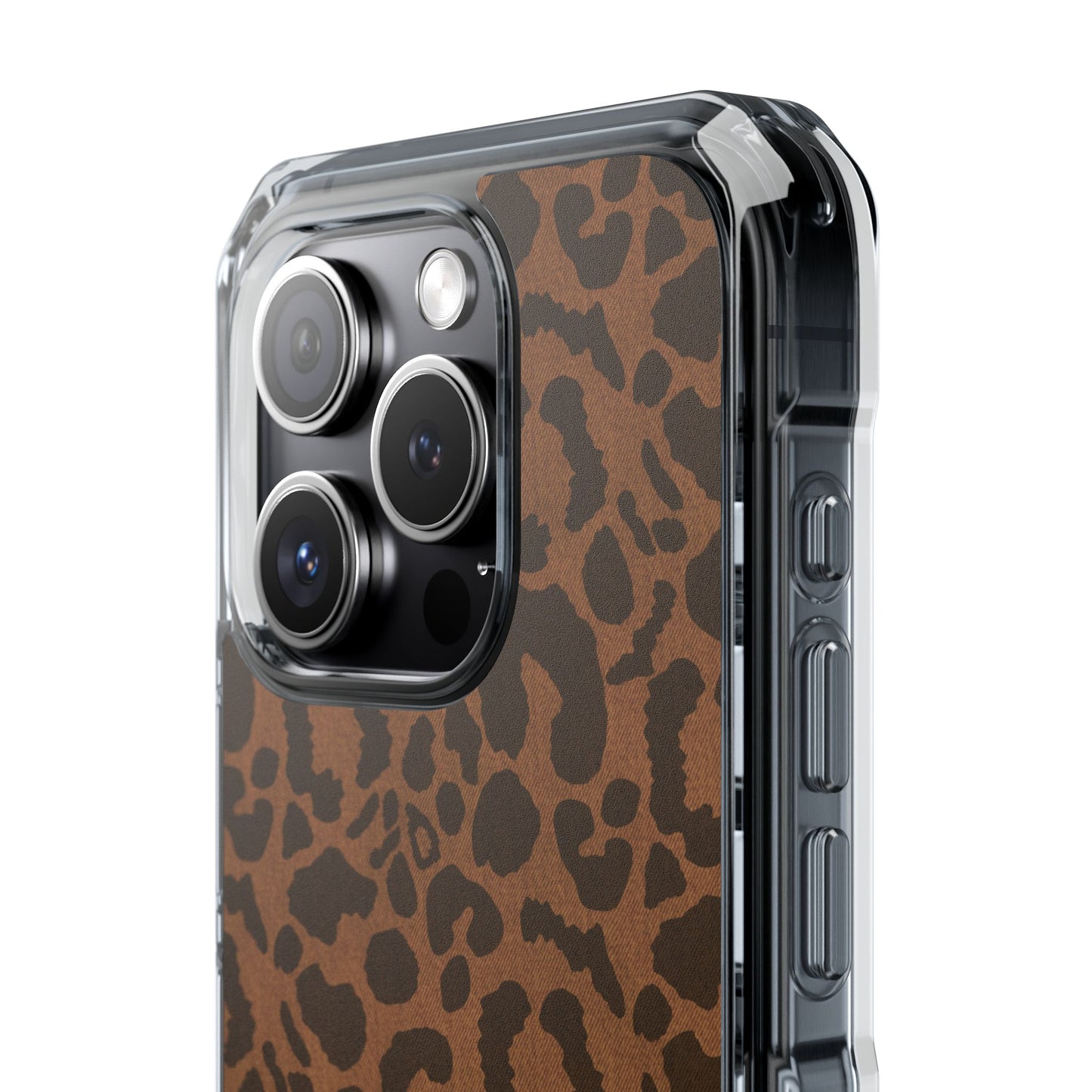 Cheetah Denim Magnetic Clear Impact Case