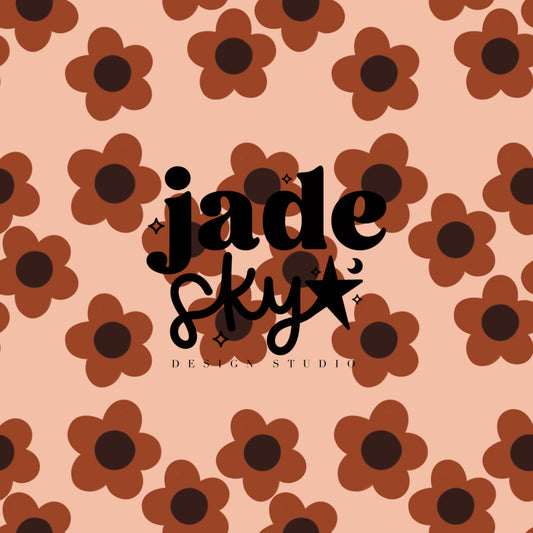 Cutesy Floral neutral browns
