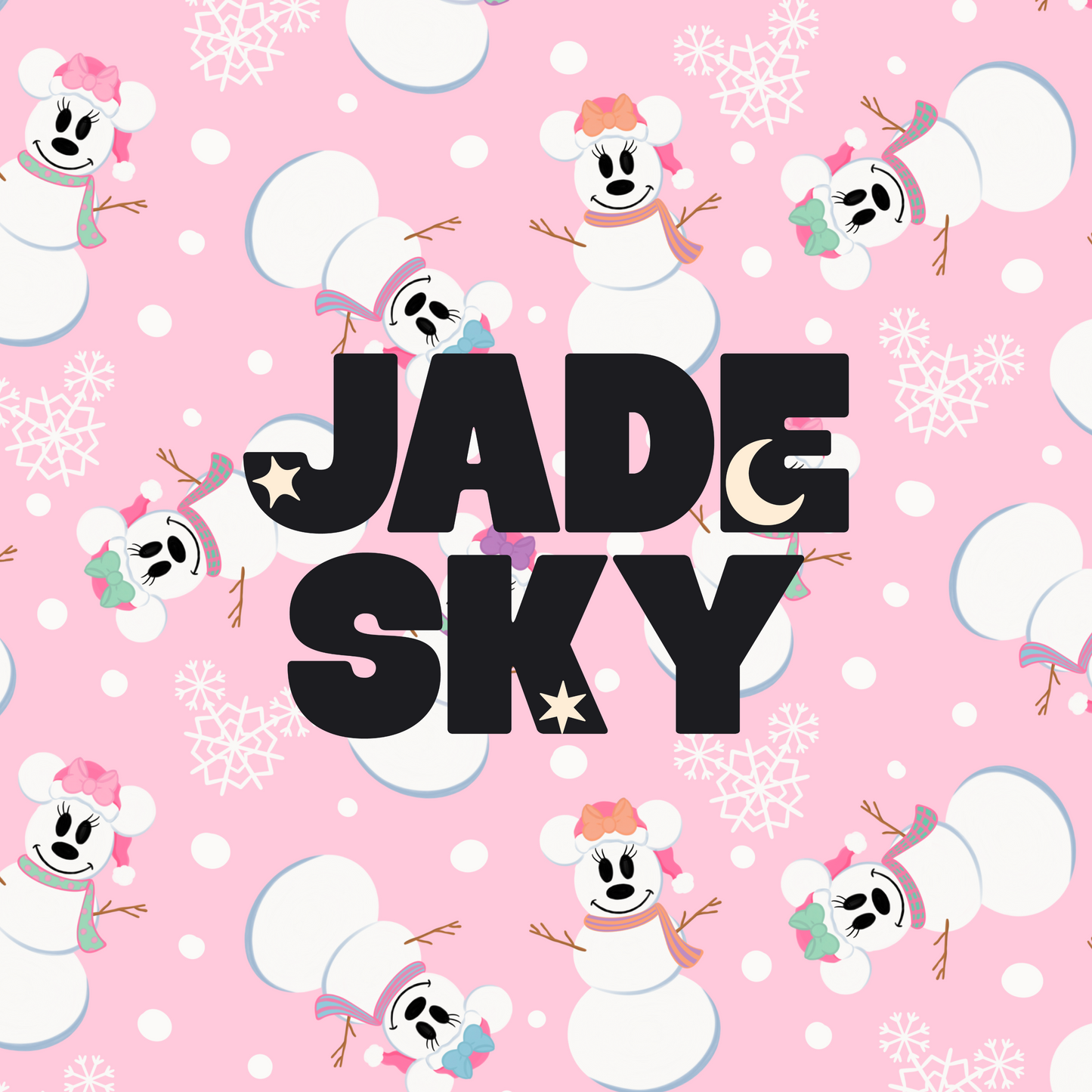 Mouse Snowman Pink