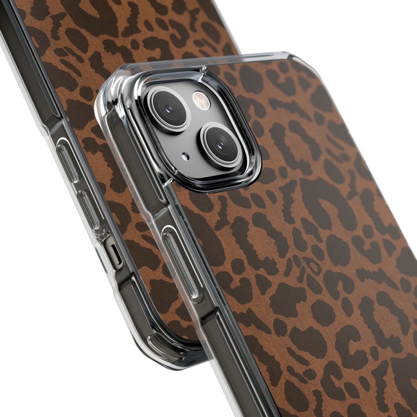 Cheetah Denim Magnetic Clear Impact Case