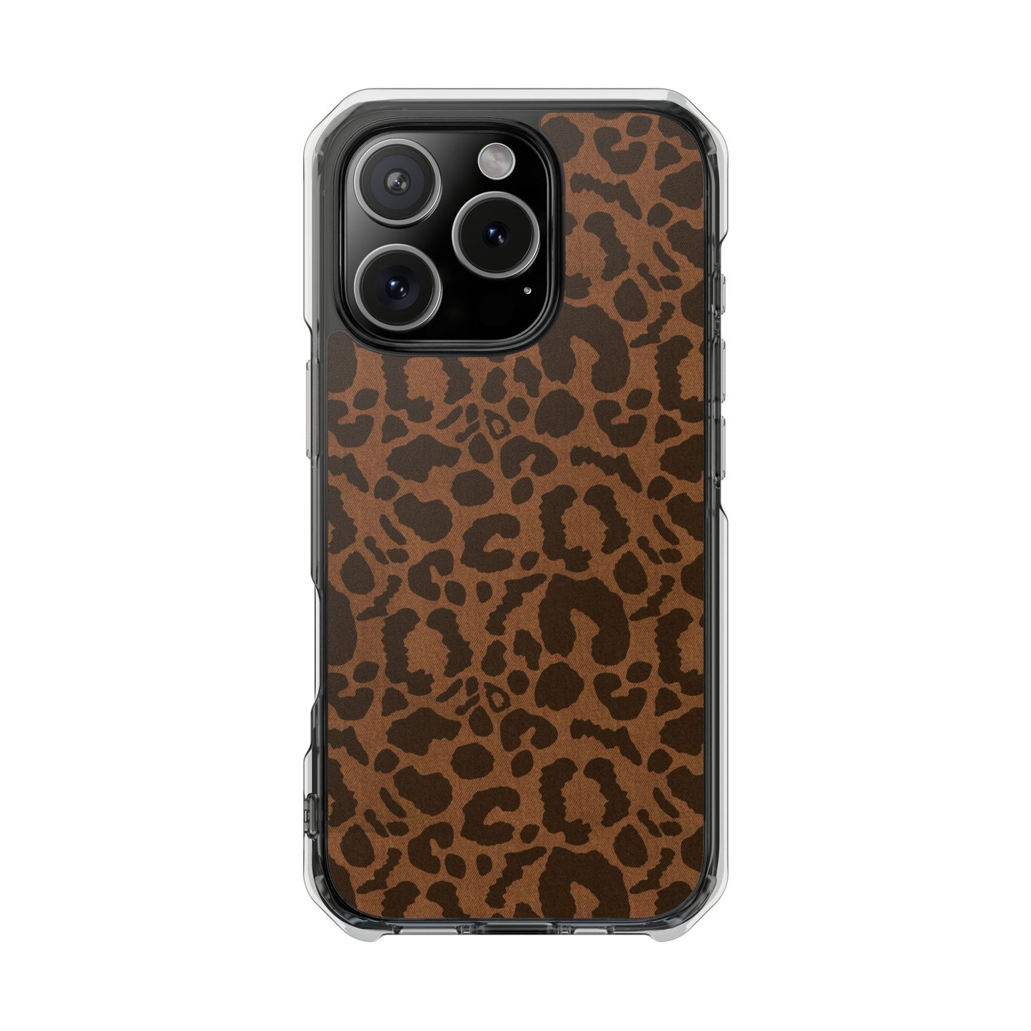 Cheetah Denim Magnetic Clear Impact Case