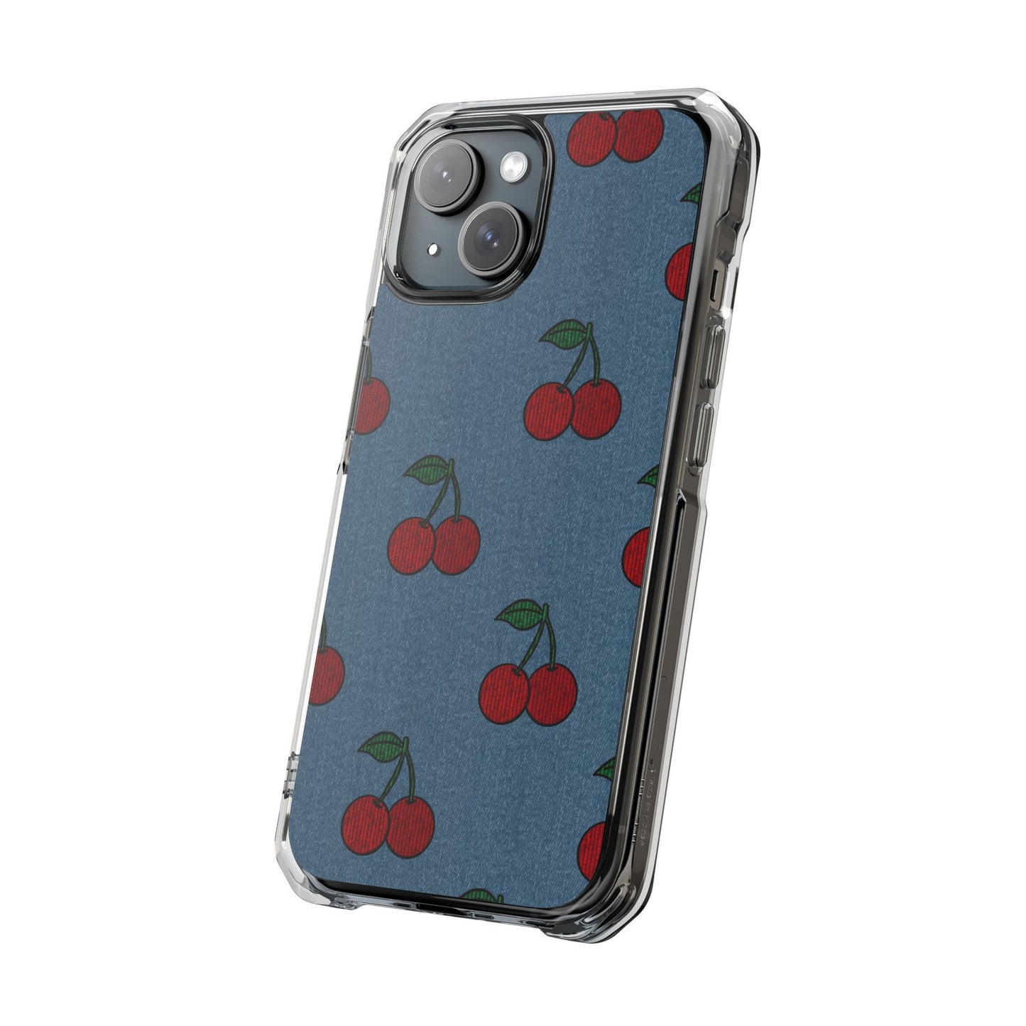 Cherry Denim Magnetic Clear Impact Case