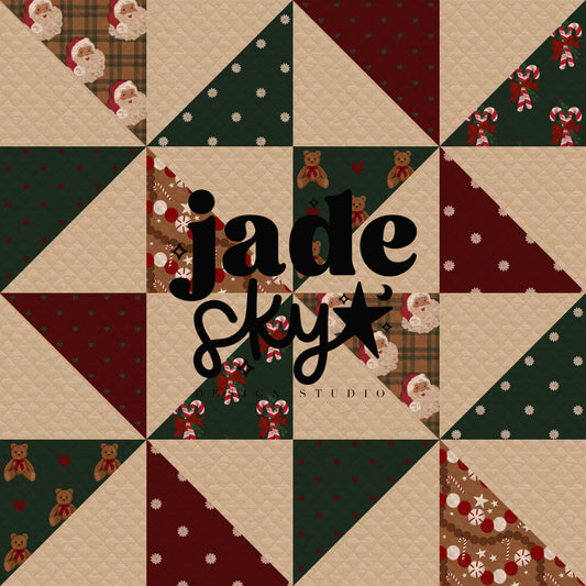 Christmas Quilt Seamless Pattern