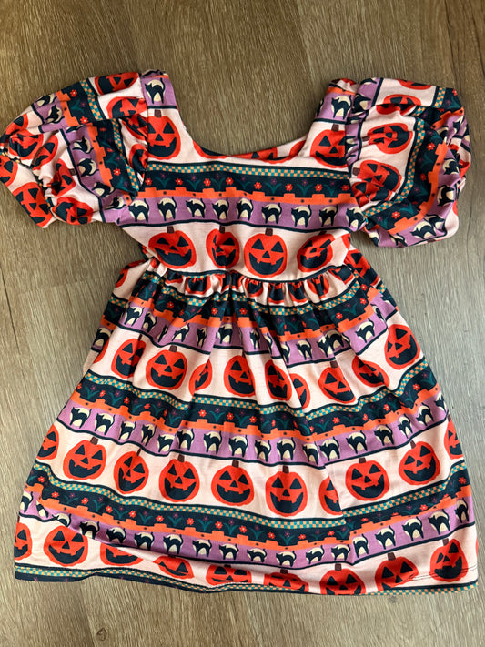 3t vintage Halloween puff sleeve dress