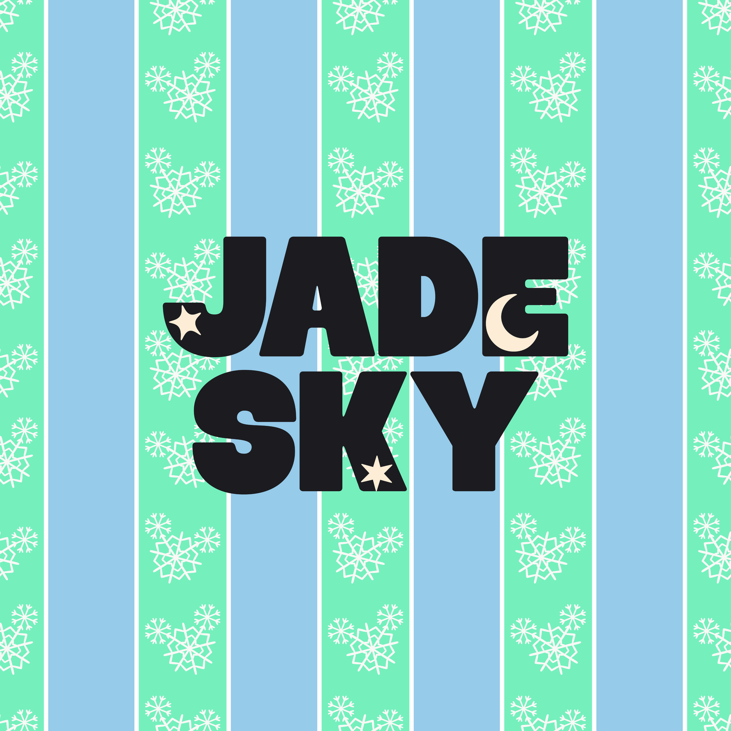 Mouse Snowflake Stripes Green